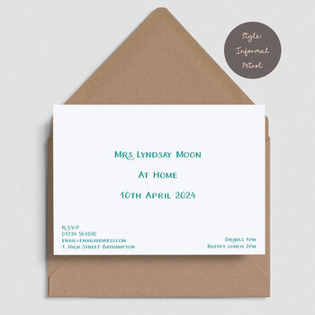 Modern At Home Invitations Eight Styles Thirty Colours, 8 of 9
