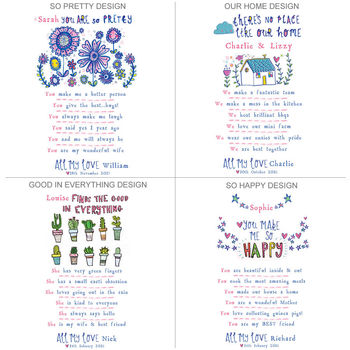 Personalised Six Reasons Why I Love You Print, 5 of 10