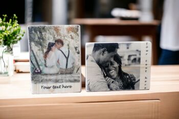 Wood Photo Block Personalised Photo Gift, 3 of 4