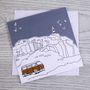 Campervan Greetings Card 'Sea View' Orange Or Blue Van, thumbnail 1 of 2