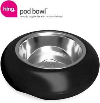 Hing Small Pet Feeding Bowl 300ml Black, 3 of 5
