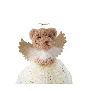 Little Bear Co. Gold Teddy Bear Tree Topper, 5 of 6