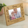Personalised Wild Flowers 6x4 Oak Finish Photo Frame, thumbnail 2 of 3