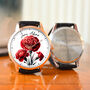 Personalised Wrist Watch With Floral Carnation Design, thumbnail 2 of 3