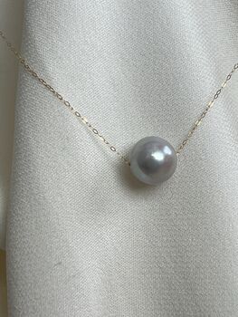 'Ginto' Real Gold Single Pearl Necklace, 9 of 12