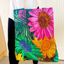Reversible Large Leopard Print Floral Beach Tote Bag, thumbnail 9 of 11