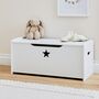 Personalised Large White Star Design Toy Box, thumbnail 2 of 4