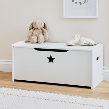 Personalised Large White Star Design Toy Box, 2 of 4