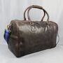 'Watkins' Men's Leather Travel Bag In Chestnut, thumbnail 10 of 12