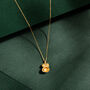 Opal Gold Vermeil Plated Necklace October Birthday, thumbnail 4 of 8