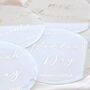 Muslim Couples Milestone Acrylic Plaques White And Gold, thumbnail 5 of 10