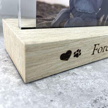 Forever Loved Pet Memorial Wooden Base Photo Frame, 4 of 11