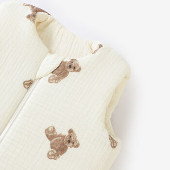 Little Teddy Bear Organic Cotton Unisex Baby Sleeping Bag, 2 of 4