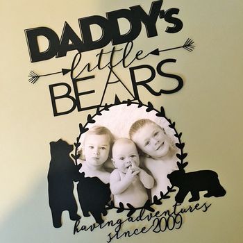 Daddy Bear Personalised Photo Papercut, 4 of 7