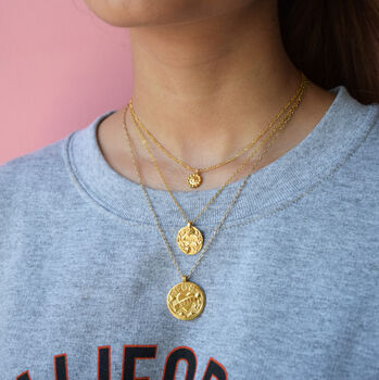 18k Gold Vermeil Or Silver Personalised Coin Necklace, 6 of 7
