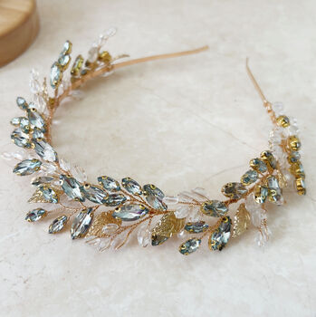 Pale Green Crystal Tiara, 2 of 6