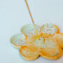 Flower Incense Holder In Orange Margarita, thumbnail 1 of 3