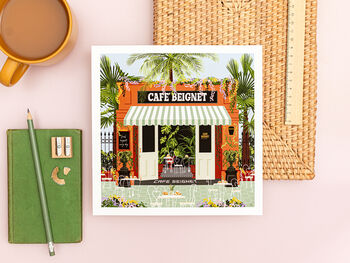Cafe Beignet In New Orleans Art Print, 5 of 6