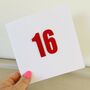 16th Birthday Card ~ Handmade, thumbnail 1 of 3