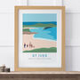 Personalised St Ives Beach Family Art, thumbnail 1 of 9