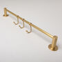 Solid Brass Kitchen Hook Rail | Satin Brass, thumbnail 1 of 4