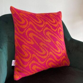 Swirly Knitted Cushion, 2 of 12