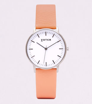 New Collection Silver Vegan Leather Watch, 6 of 12