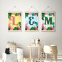 Tropical Leaf Letter Print, thumbnail 4 of 12