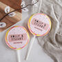 Personalised Heart Confetti Wedding Giant Lollipops, thumbnail 1 of 4