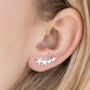 Star Ear Climber Sterling Silver Studs, thumbnail 1 of 10