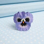 Hand Painted Pansy Brooch In A Choice Of Colours, thumbnail 3 of 6