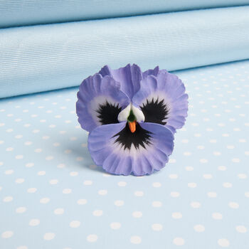 Hand Painted Pansy Brooch In A Choice Of Colours, 3 of 6
