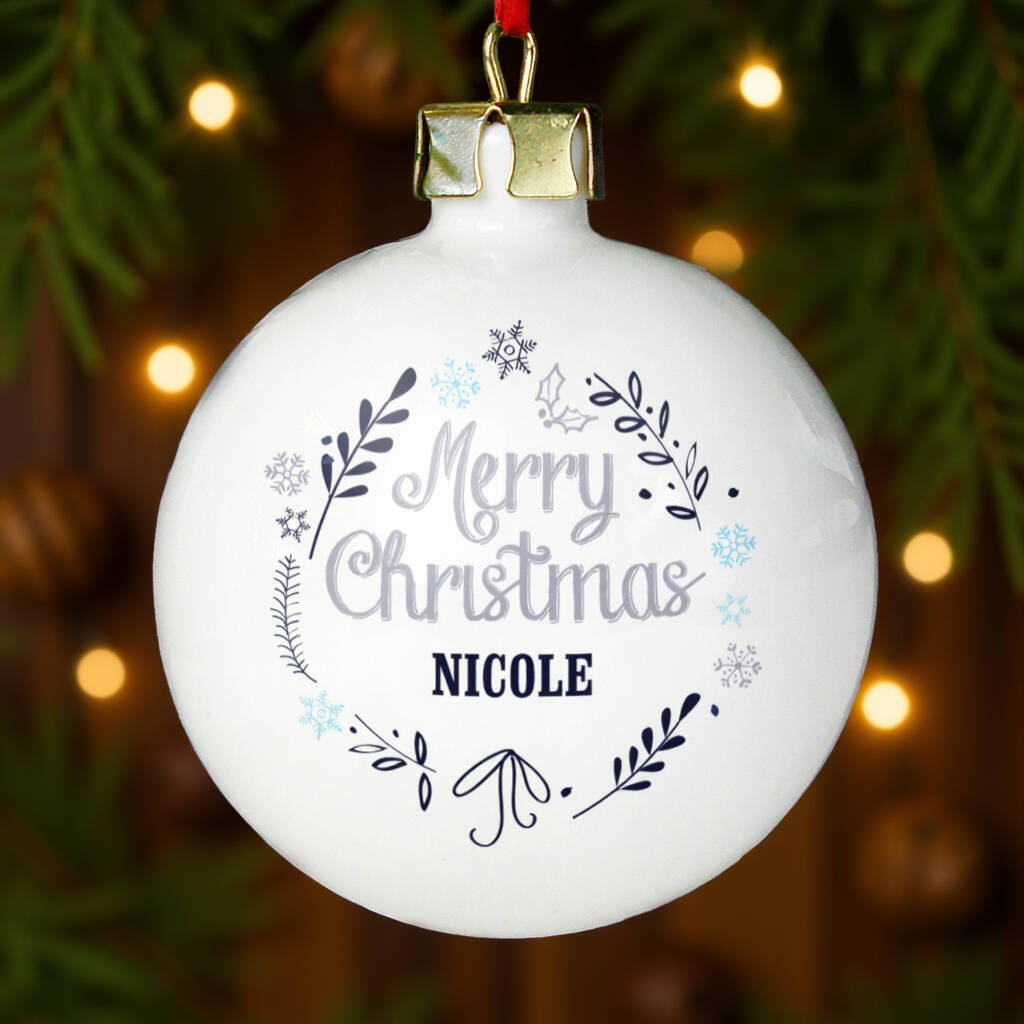 Personalised Christmas Frost Bauble, 1 of 3