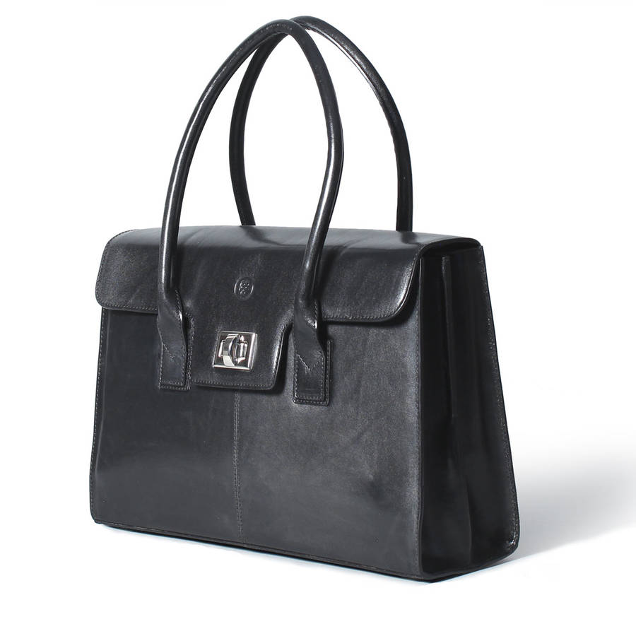 Ladies Large Leather Laptop Work Bag. 'the Fabia' By Maxwell Scott Bags ...