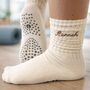 Personalised Pilates Socks With Script Name, thumbnail 1 of 5