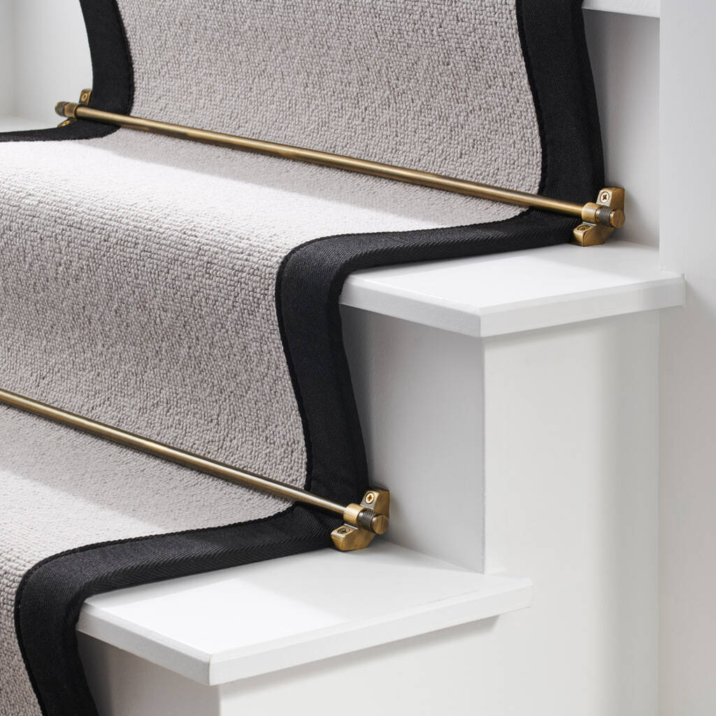 Solid Brass Black Gold Silver Carpet Runner Stair Rods By Pushka Home