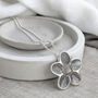 Silver Personalised Fingerprint Flower Necklace, thumbnail 1 of 9