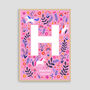 Personalised Unicorn Name Print, Girls A Z Alphabet Art, thumbnail 9 of 12
