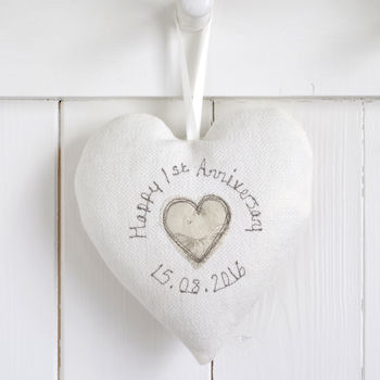 Personalised Couples Initials Hanging Heart Gift, 7 of 12