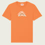 Open Mind Womens Orange Organic Beach T Shirt, thumbnail 6 of 8