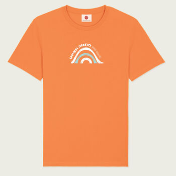 Open Mind Womens Orange Organic Beach T Shirt, 6 of 8