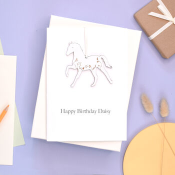 Horse Keepsake Birthday Card, 3 of 5