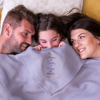 Personalised Family Snuggle Time Blanket, 2 of 4