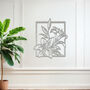 Elegant Metal Lily Wall Sculpture For Indoor Or Outdoor Walls, thumbnail 9 of 11