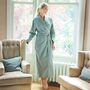 Women's 'Moss' Herringbone Brushed Cotton Robe, thumbnail 2 of 5