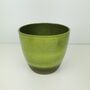 Semi Glazed Flora Green Ceramic Indoor Plant Pots, thumbnail 2 of 3