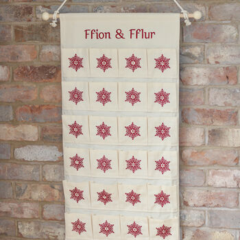 Personalised Embroidered Fabric Advent Calendar, 4 of 11