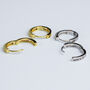 Sterling Silver Roman Numeral Hoop Earrings, thumbnail 5 of 8