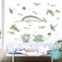 Narwhal, Sea Turtles And Fish Ocean Scene Wall Stickers, thumbnail 3 of 7