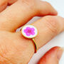 Forget Me Not Flower Adjustable Ring Hand Made Round, thumbnail 5 of 11